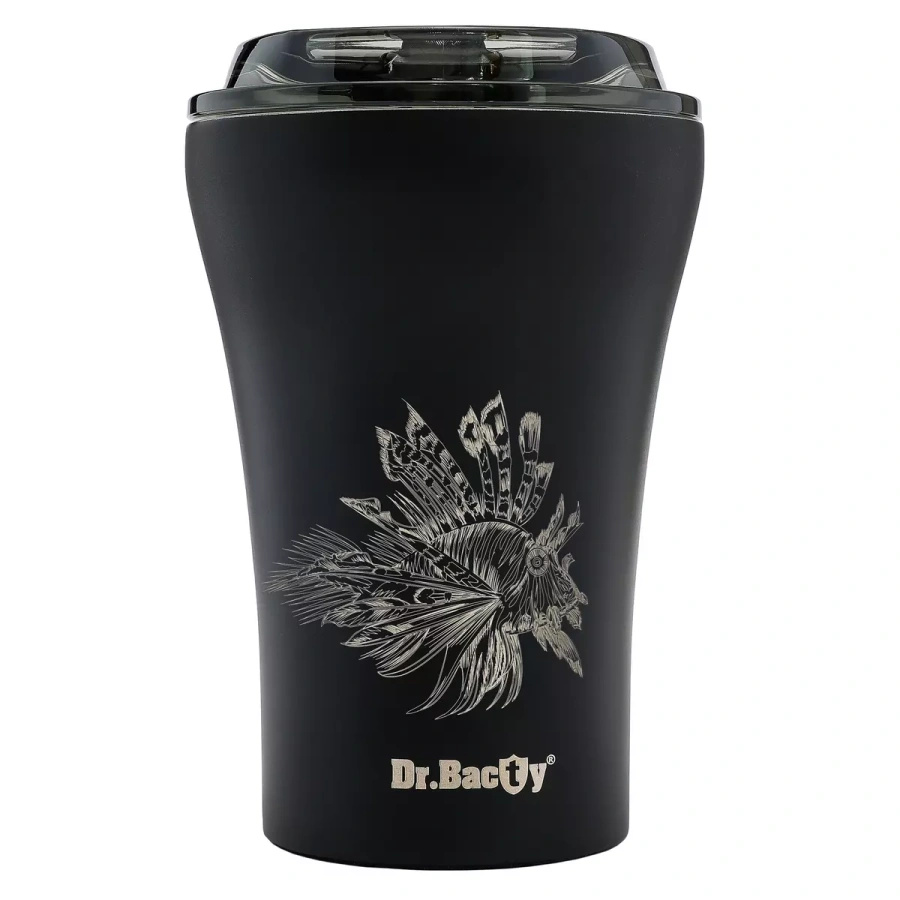 Kubek na kawę termiczny Dr.Bacty Apollo 227 ml - Morski - czarny