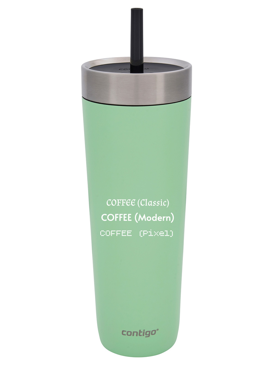 Kubek termiczny ze słomką Luxe Tumbler 720ml z grawerem - Cucumber