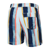 Szorty kąpielowe męskie z kieszeniami 2w1 SAXX OH BUOY krótkie Pasy - niebieskie