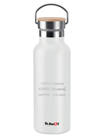 Butelka termiczna Dr.Bacty Iris 500 ml - biała- personalizowana grawerem