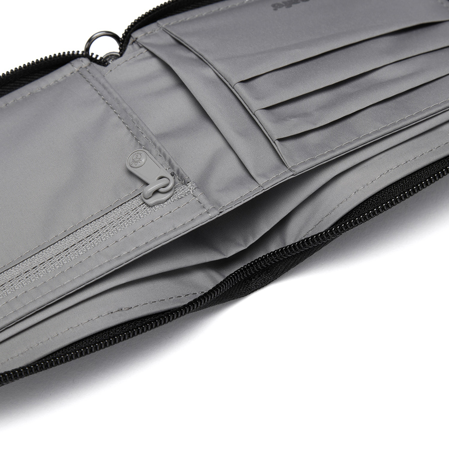 Portfel antykradzieżowy męski mały RFID Pacsafe - czarny
