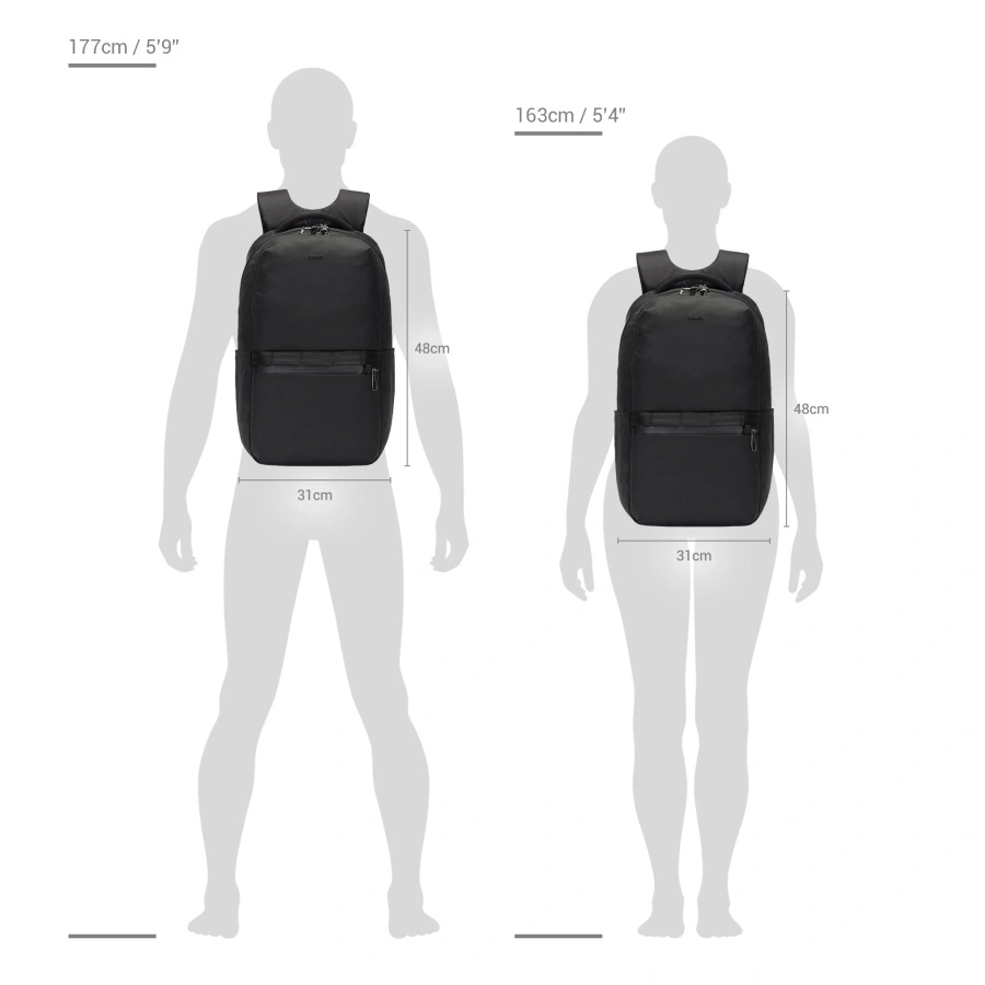 Plecak miejski antykradzieżowy Pacsafe Metrosafe X 25 l - czarny