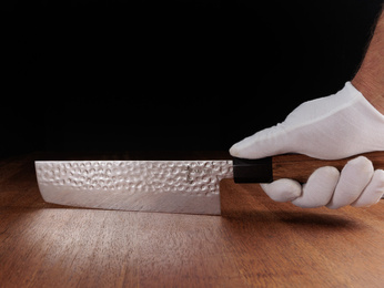 Nóż Nakiri do warzyw Aka Tori ze stali damasceńskiej 7" - Tokyo Hammer