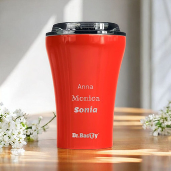 Kubek do kawy Dr.Bacty Apollo - 227 ml - czerwony - Z twoim grawerem