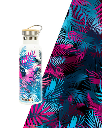Butelka termiczna stalowa Dr.Bacty - Pink Palms