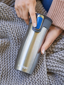 Zestaw kubków termicznych Contigo West Loop 2.0 470ml - stalowy + Dr.Bacty Notus 360 ml - granatowy