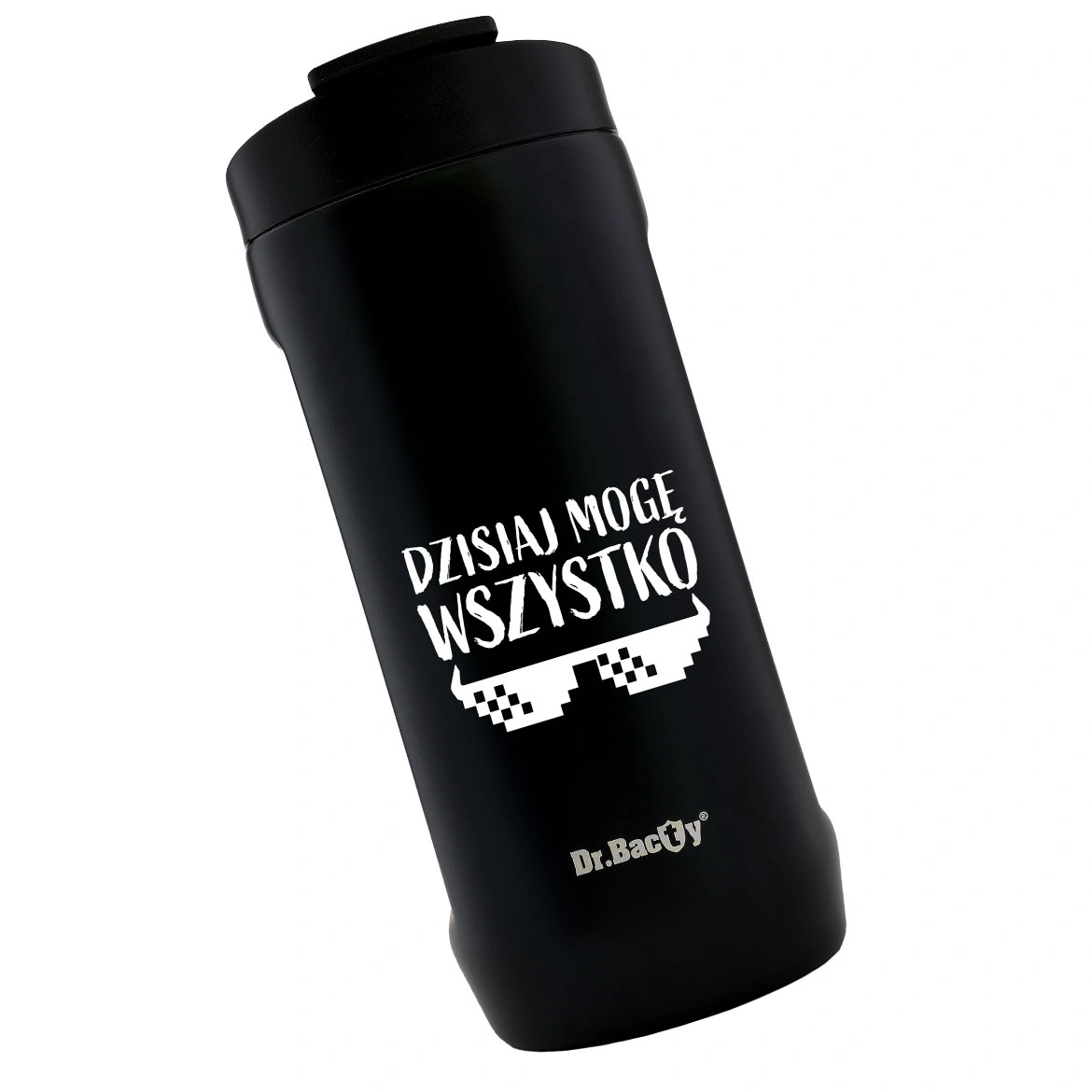 Cooler na puszkę Dr.Bacty Notus 360 ml - Mogę wszystko - czarny