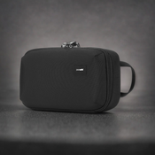 Etui podróżne antykradzieżowe z recyklingu Pacsafe RFIDsafe - czarny