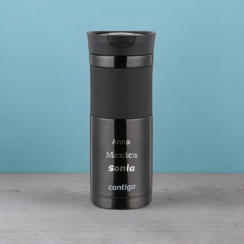Kubek termiczny z grawerem Contigo Byron 590ml - Czarny