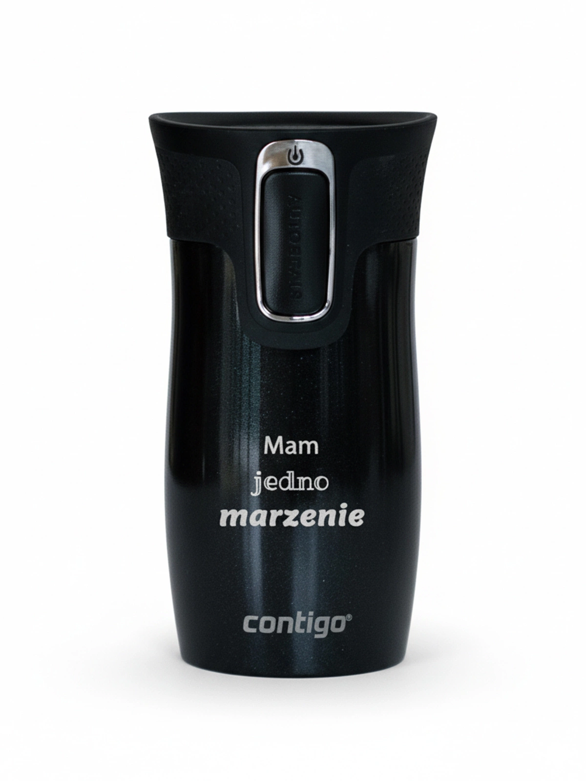 Kubek termiczny z grawerem Contigo West Loop Mini 300ml Czarny Metalik