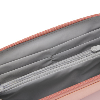 Portfel damski duży RFID Pacsafe - różowy