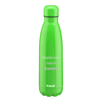 Butelka termiczna stalowa Dr.Bacty Atena 500 ml - Fluo Zielony - personalizowana grawerem