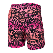 Szorty kąpielowe męskie z kieszeniami 2w1 SAXX OH BUOY krótkie -  różowe