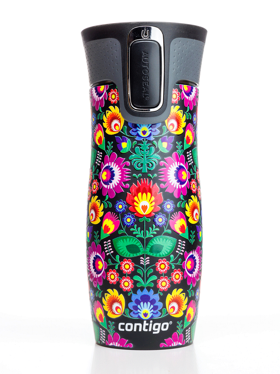 Kubek termiczny Contigo West Loop 2.0 470ml - Folklor - Czarny Mat
