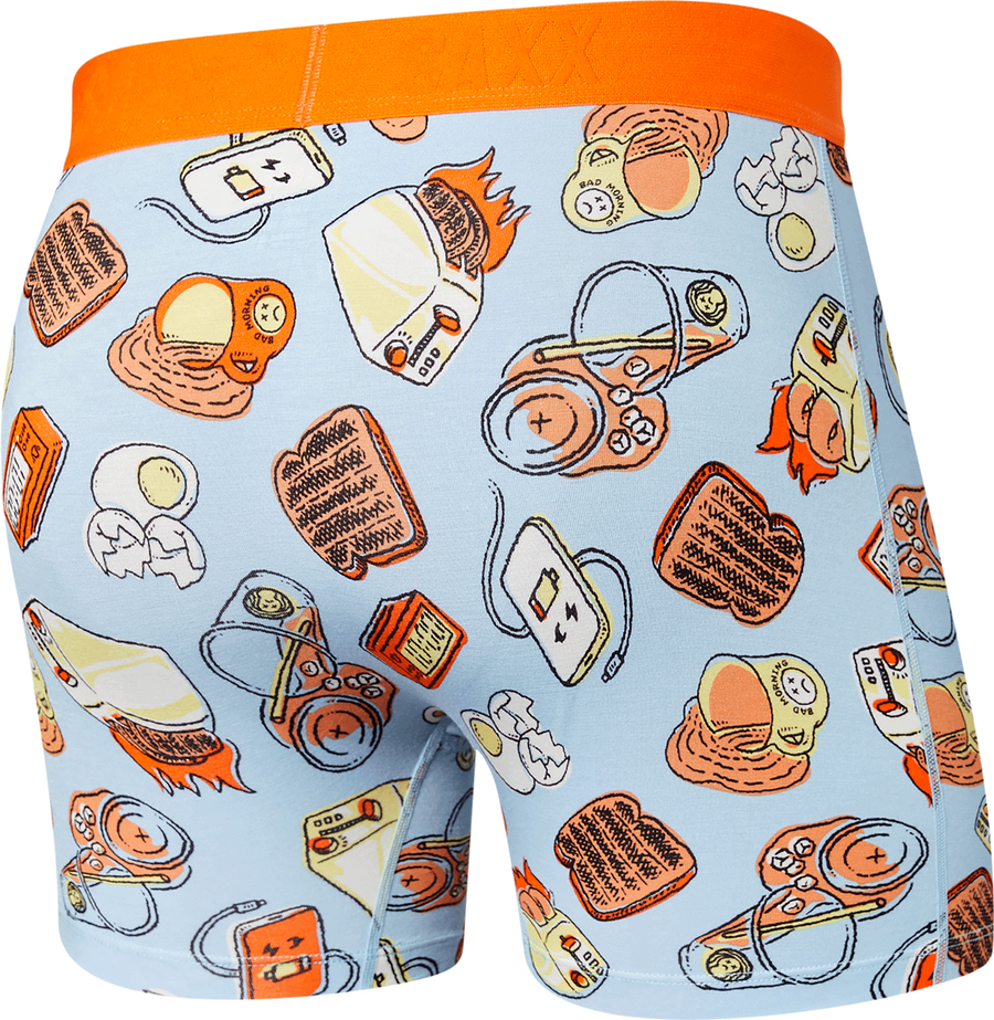 Bokserki męskie szybkoschnące SAXX VIBE Boxer Brief - toster - błękitne