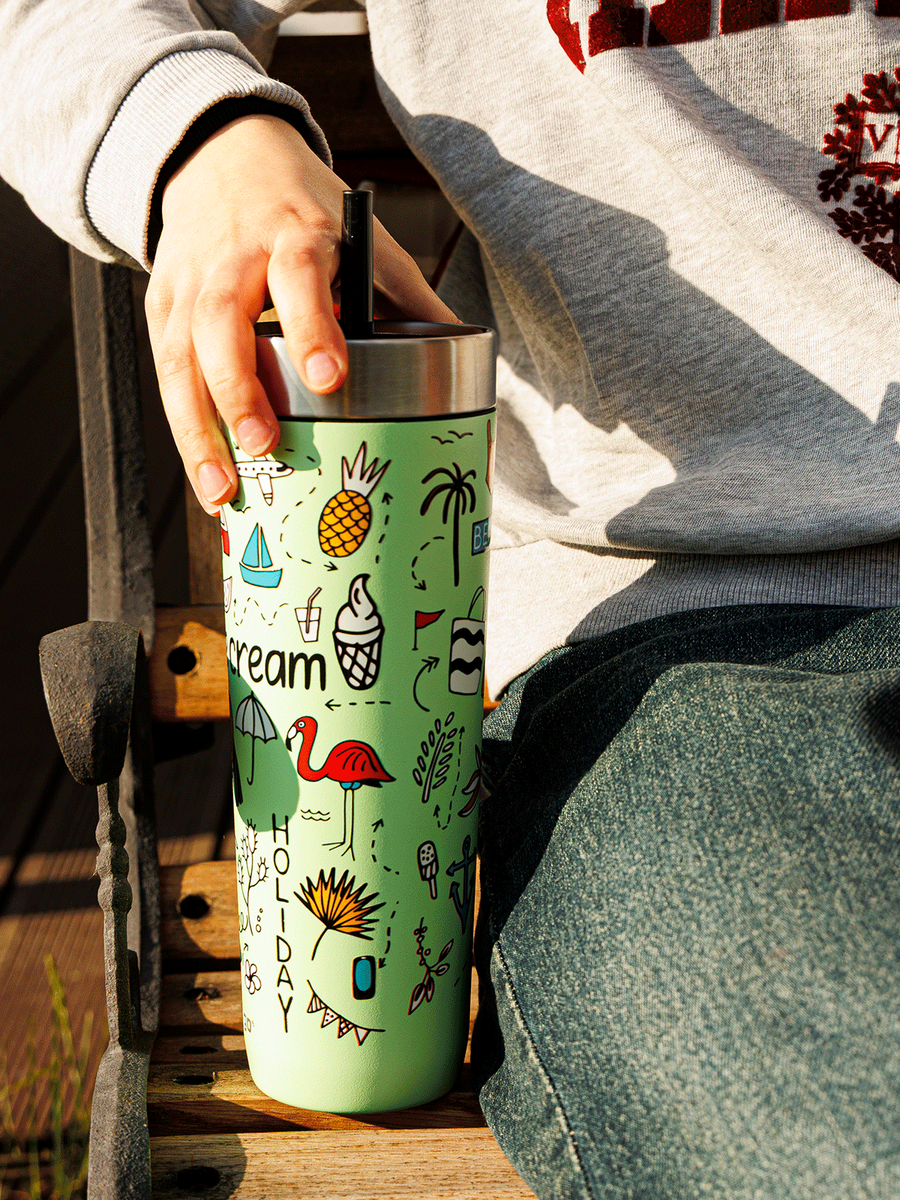 Kubek termiczny ze słomką Contigo Luxe Tumbler 720ml - Summer - Cucumber