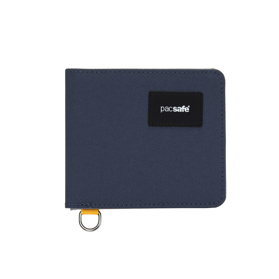 Portfel antykradzieżowy mały RFID Pacsafe - granatowy