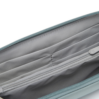 Portfel damski duży RFID Pacsafe - miętowy