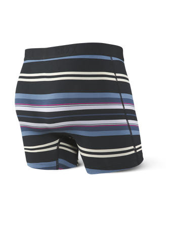 Bokserki męskie szybkoschnące SAXX VIBE Boxer Brief nierówne pasy - czarne