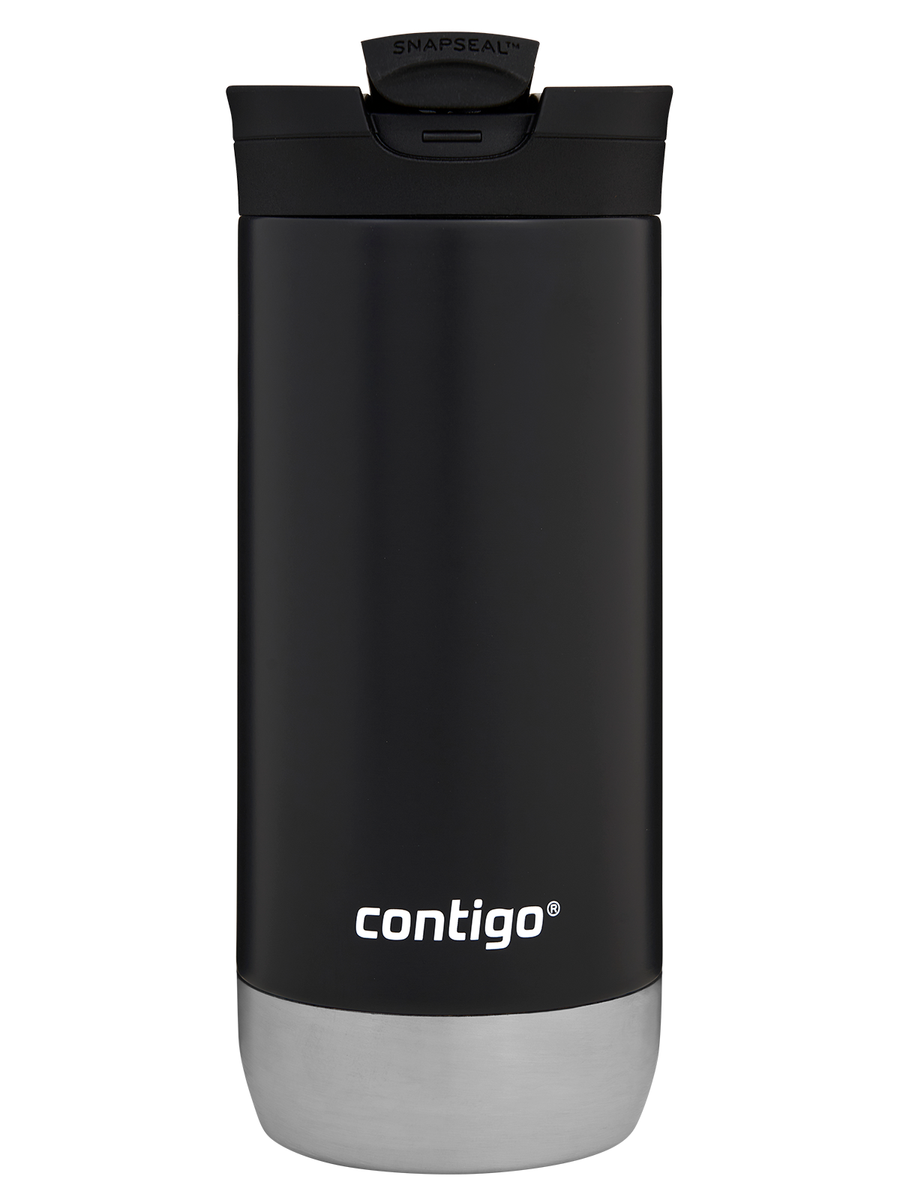 Kubek termiczny na kawę Contigo Huron 2.0 470ml - Słoneczniki - Czarny