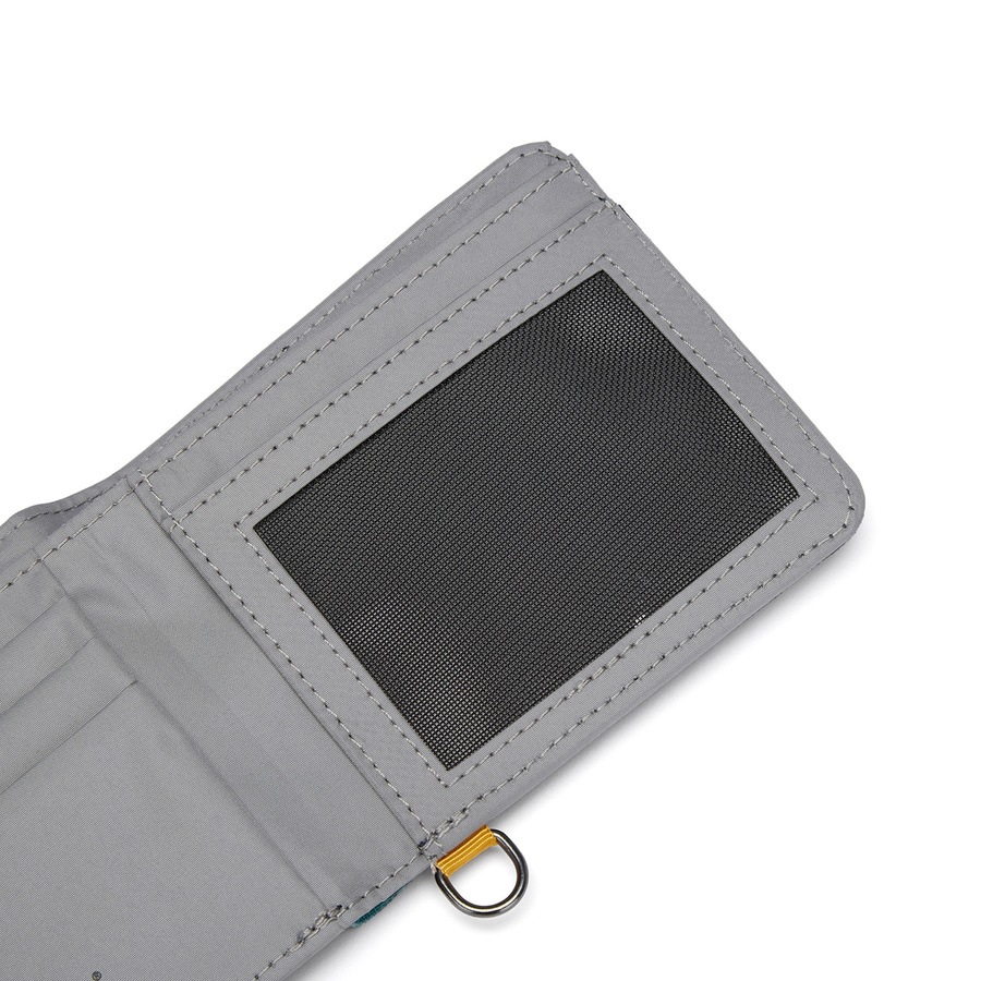 Portfel antykradzieżowy mały RFID Pacsafe - miętowy