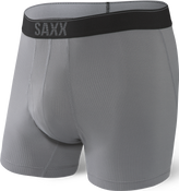Bokserki męskie trekkingowe / sportowe z rozporkiem SAXX QUEST Boxer Brief Fly – ciemnoszare