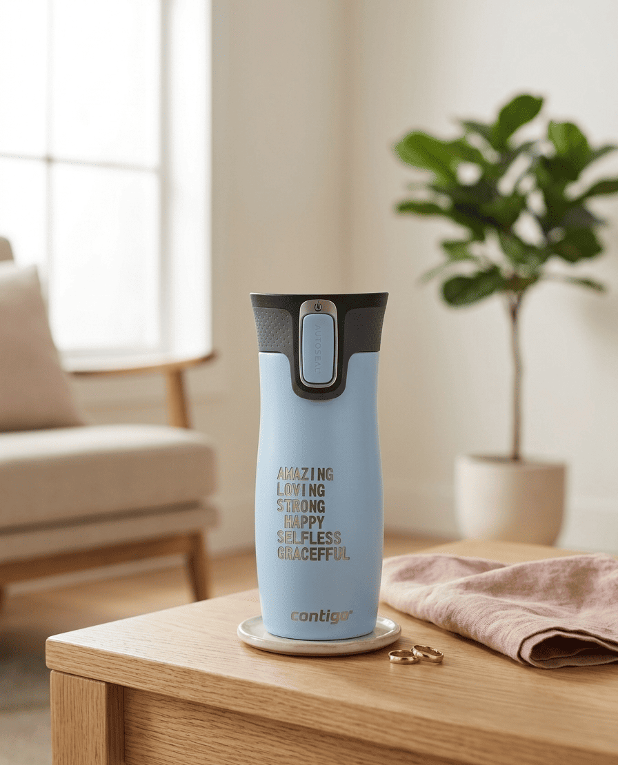 Kubek termiczny Contigo West Loop 2.0 470ml - Mother - Błękitny Mat