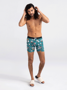 Bokserki męskie szybkoschnące SAXX VIBE Boxer Brief bałwany - zielony