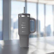 Kubek termiczny na wodę z grawerem Streeterville Tumbler 1200 ml - Darkstone