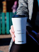 Kubek termiczny na kawę Dr.Bacty Apollo 2.0 - Eliksir cierpliwości - 360 ml - Glossy White