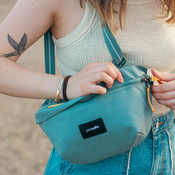 Biodrówka nerka antykradzieżowa Pacsafe Go - miętowy