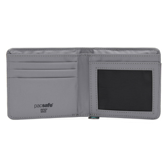 Portfel antykradzieżowy mały RFID Pacsafe - szary