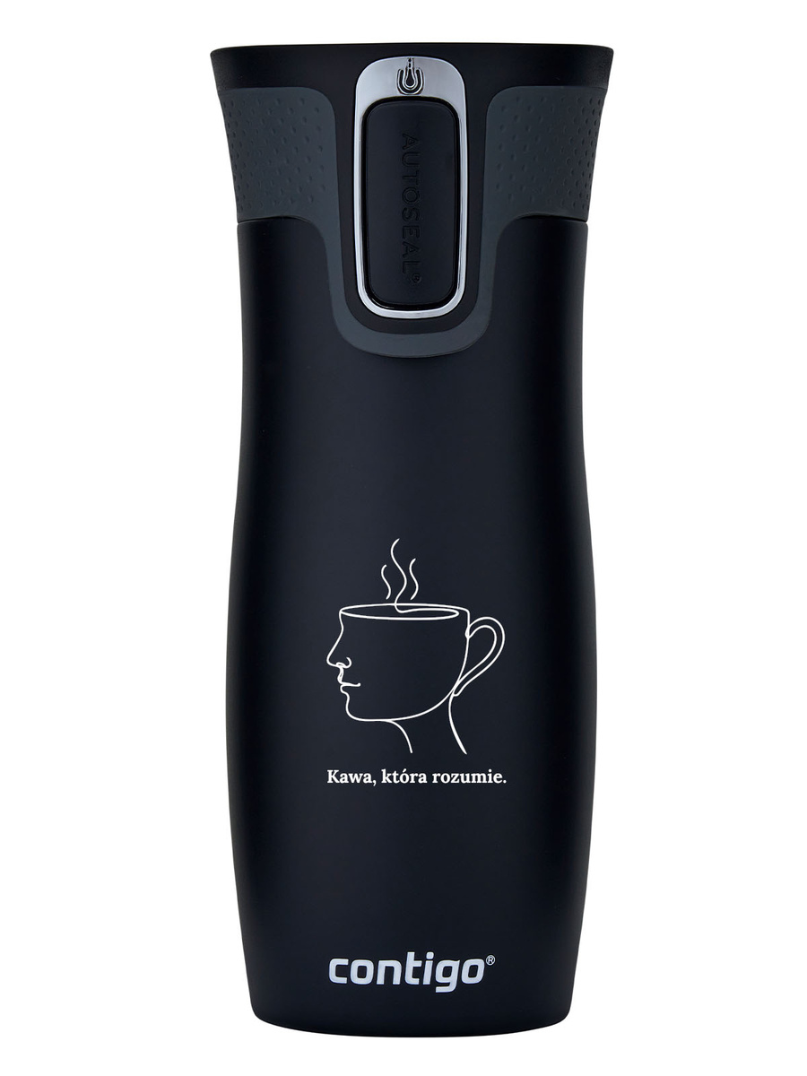 Kubek termiczny dla Psychologa/Psycholożki - Contigo West Loop 2.0 • 470 ml • czarny