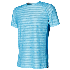 Koszulka sportowa męska z krótkim rękawem z recyklingu  SAXX HOT SHOT - niebieska