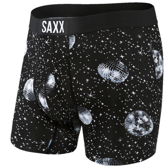 Bokserki męska szybkoschnące SAXX VIBE Boxer Brief galaktyka - czarne