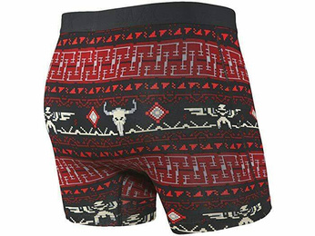 Bokserki męskie szybkoschnące SAXX VIBE Boxer Brief dziki zachód - czarne