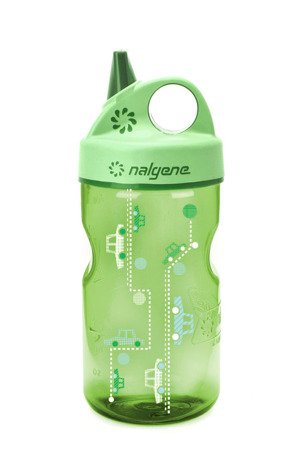 Butelka dla dziecka Nalgene Grip'n'Gulp 0,35L Zielona, Autka