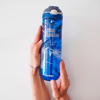 Butelka na wodę Contigo Ashland 720ml - niebieska "Hello Summer"
