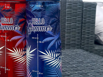 Butelka na wodę Contigo Ashland 720ml - niebieska "Hello Summer"