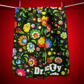 Ręcznik na basen z mikrofibry dwustronny Dr.Bacty - Folk - XL 70x140 
