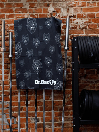 Ręcznik na siłownię szybkoschnący dwustronny Dr.Bacty 70x140 - Wilki
