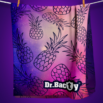 Ręcznik plażowy szybkoschnący dwustronny Dr.Bacty 70x140 - Ananas