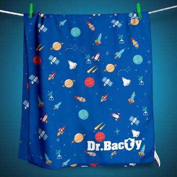 Ręcznik szybkoschnący antybakteryjny dwustronny Dr.Bacty 60x130 - Kosmos