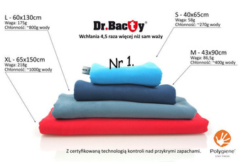 Ręcznik szybkoschnący dwustronny Basic 43x90 - grafitowy