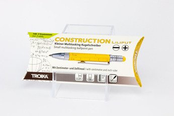 Wielozadaniowe pióro kulkowe CONSTRUCTION LILIPUT Troika - Żółty