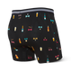 Bokserki męskie szybkoschnące SAXX VIBE Boxer Brief alkohole i muszki - czarne