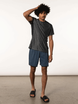 Koszulka sportowa męska z krótkim rękawem z recyklingu  SAXX HOT SHOT - czarna