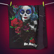 Ręcznik plażowy z mikrofibry antybakteryjny dwustronny 70x140 -  Santa Muerte