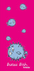 Ręcznik z mikrofibry szybkoschnący dwustronny  Dr.Bacty  60x130 - Fugu Fish
